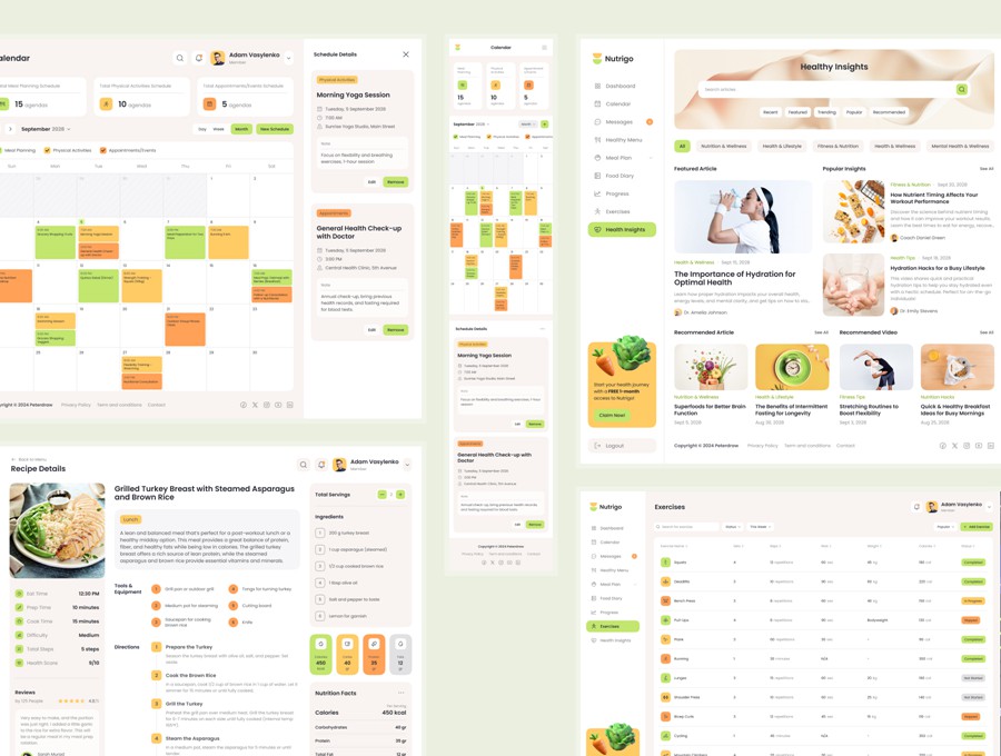 时尚响应式营养饮食膳食健康减肥计划数据仪表盘WEB UI界面设计Figma模板素材 Nutrigo – Health Nutrition and Diet Admin Dashboard APP UI 第3张-素材湾丨精选海外优质设计素材资源 时尚响应式营养饮食膳食健康减肥计划数据仪表盘WEB UI界面设计Figma模板素材 Nutrigo – Health Nutrition and Diet Admin Dashboard APP UI sucaiwan.com