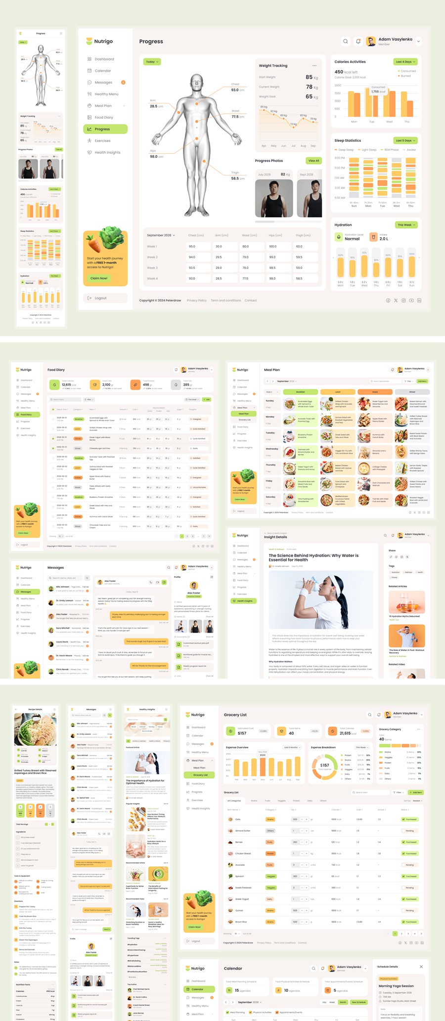 时尚响应式营养饮食膳食健康减肥计划数据仪表盘WEB UI界面设计Figma模板素材 Nutrigo – Health Nutrition and Diet Admin Dashboard APP UI 第8张-素材湾丨精选海外优质设计素材资源 时尚响应式营养饮食膳食健康减肥计划数据仪表盘WEB UI界面设计Figma模板素材 Nutrigo – Health Nutrition and Diet Admin Dashboard APP UI sucaiwan.com