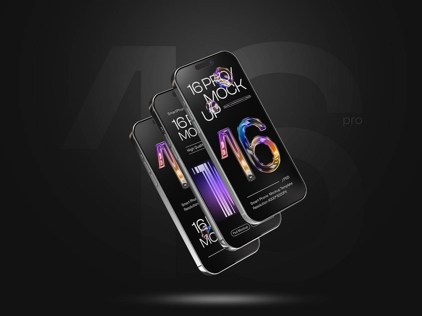 暗黑工业风苹果iPhone 16 Pro展示贴图效果图PSD样机模板 iPhone 16 Pro Mockup Set 样机素材 第2张-素材湾丨精选海外优质设计素材资源 暗黑工业风苹果iPhone 16 Pro展示贴图效果图PSD样机模板 iPhone 16 Pro Mockup Set 样机素材 sucaiwan.com