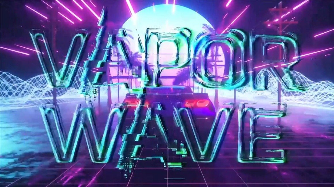 AE模板：复古Y2K艺术风格闪光毛刺透明棱镜反射3D文本动画模板 , sucaiwan.com