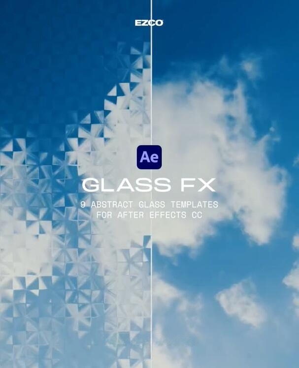 HAPPY EDITING - GLASS FX 复古梦幻美学棱镜玻璃压花折射扭曲纹理模糊堆叠效果AE模板 影视音频 sucaiwan.com