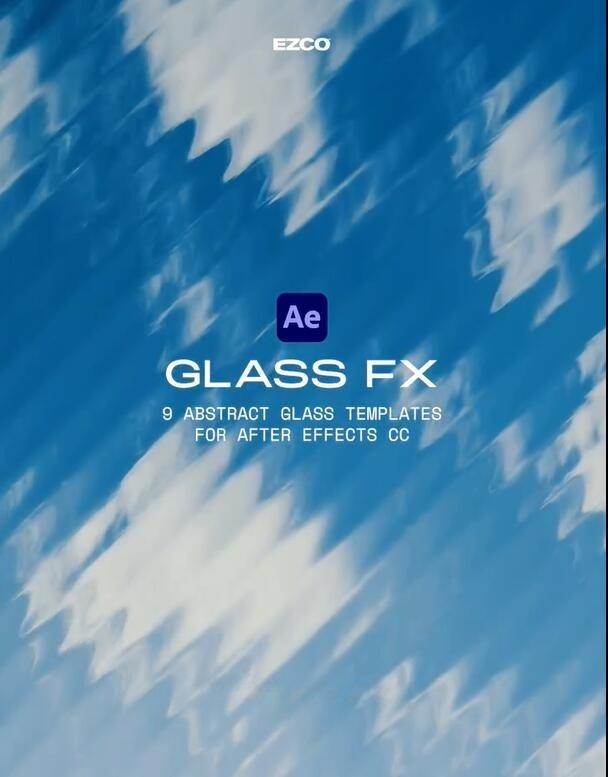 HAPPY EDITING - GLASS FX 复古梦幻美学棱镜玻璃压花折射扭曲纹理模糊堆叠效果AE模板 影视音频 sucaiwan.com