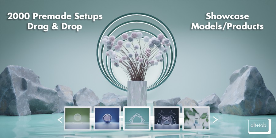 Blender立体三维电商产品主图渲染灯光环境3D场景资产预设 Alt Tab Ilumnia: Product Showcase Library 插件预设 第3张-素材湾丨精选海外优质设计素材资源 Blender立体三维电商产品主图渲染灯光环境3D场景资产预设 Alt Tab Ilumnia: Product Showcase Library 插件预设 sucaiwan.com