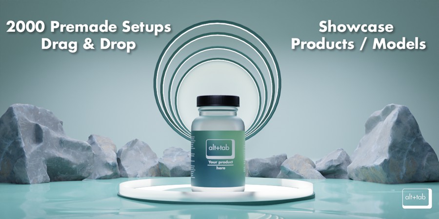 Blender立体三维电商产品主图渲染灯光环境3D场景资产预设 Alt Tab Ilumnia: Product Showcase Library 插件预设 第2张-素材湾丨精选海外优质设计素材资源 Blender立体三维电商产品主图渲染灯光环境3D场景资产预设 Alt Tab Ilumnia: Product Showcase Library 插件预设 sucaiwan.com