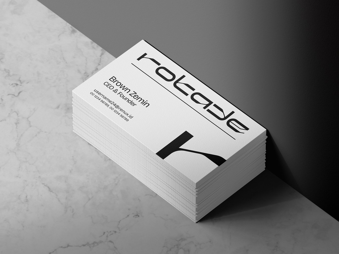 简约商务名片卡片Vi设计展示效果图PS贴图样机模板素材 Minimal Business Card Branding Mockup 样机素材 sucaiwan.com