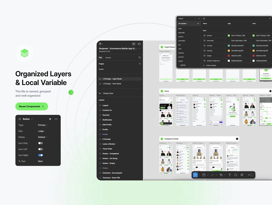 110+屏时尚双配色时装服装电商商城购物APP UI界面设计Figma模板套件素材 Shopnest – Ecommerce Mobile App UI Kit APP UI 第3张-素材湾丨精选海外优质设计素材资源 110+屏时尚双配色时装服装电商商城购物APP UI界面设计Figma模板套件素材 Shopnest – Ecommerce Mobile App UI Kit APP UI sucaiwan.com