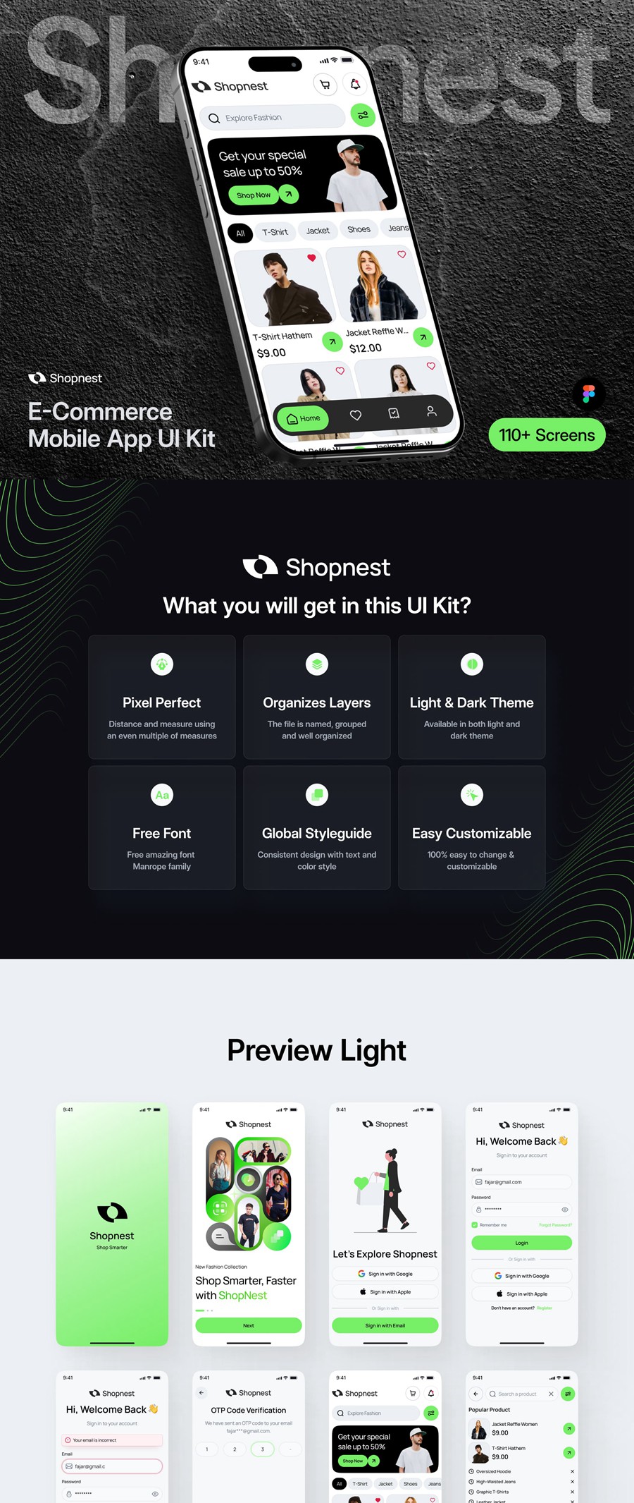 110+屏时尚双配色时装服装电商商城购物APP UI界面设计Figma模板套件素材 Shopnest – Ecommerce Mobile App UI Kit APP UI 第5张-素材湾丨精选海外优质设计素材资源 110+屏时尚双配色时装服装电商商城购物APP UI界面设计Figma模板套件素材 Shopnest – Ecommerce Mobile App UI Kit APP UI sucaiwan.com