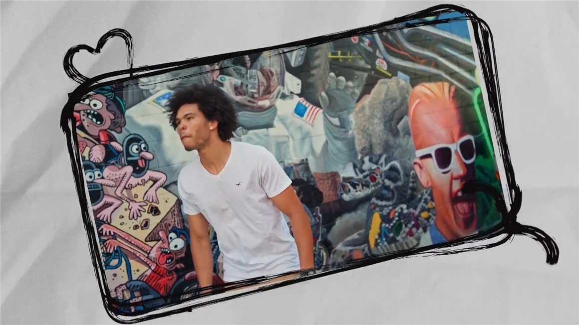 AE/PR模板：嘻哈朋克风格垃圾动态手绘摇滚笔刷框架无缝转场过渡 , sucaiwan.com