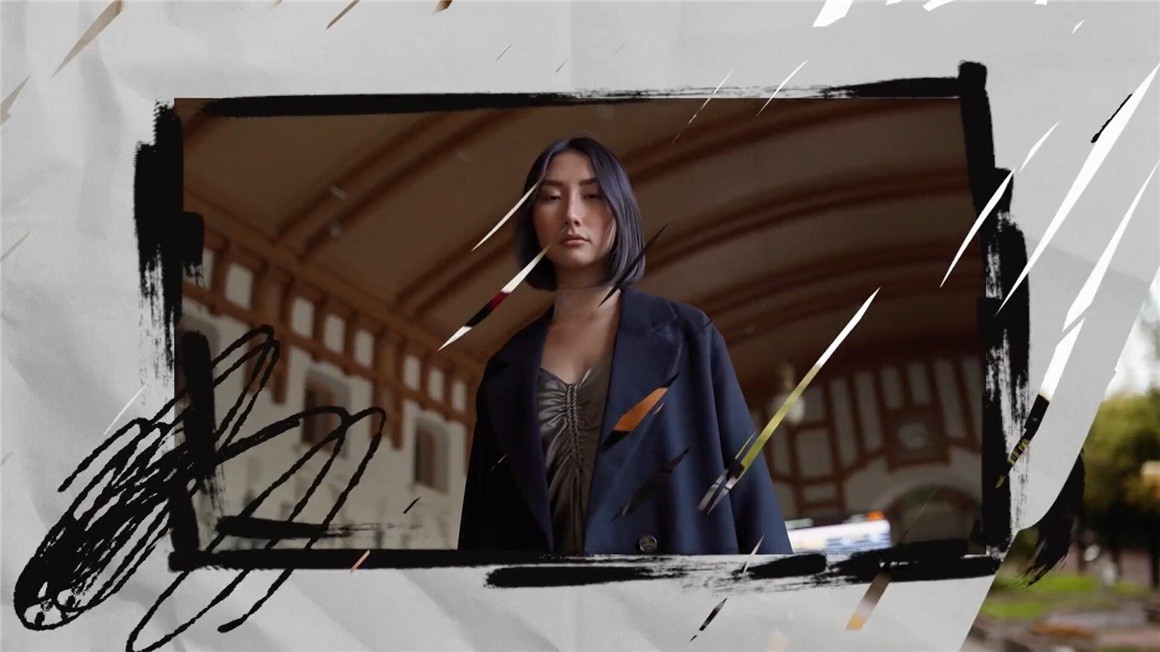 AE/PR模板：嘻哈朋克风格垃圾动态手绘摇滚笔刷框架无缝转场过渡 , sucaiwan.com