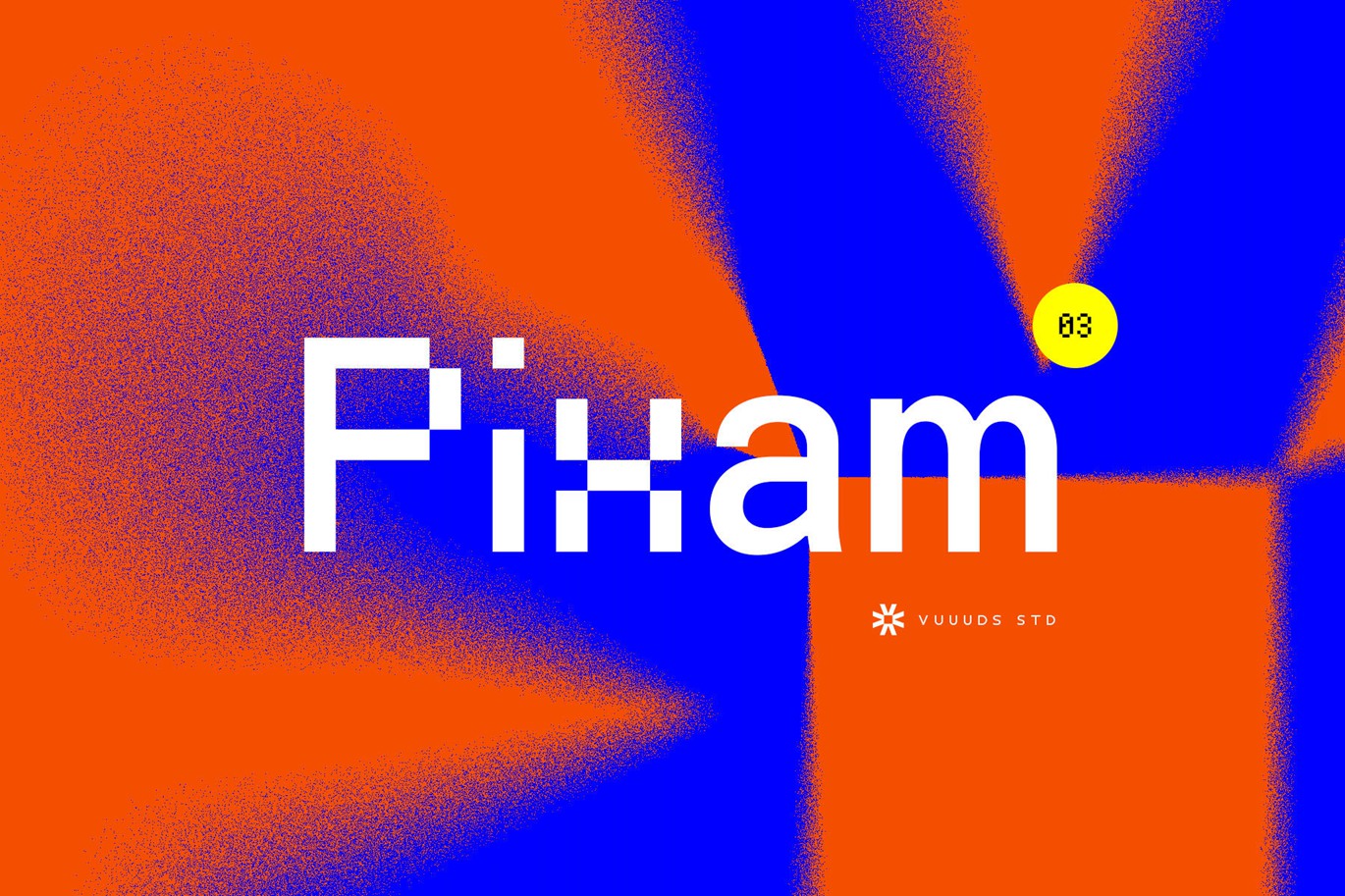 赛博朋克小众像素风错位几何效果实验性PSAI英文字体安装包 Pixam Font 设计素材 sucaiwan.com