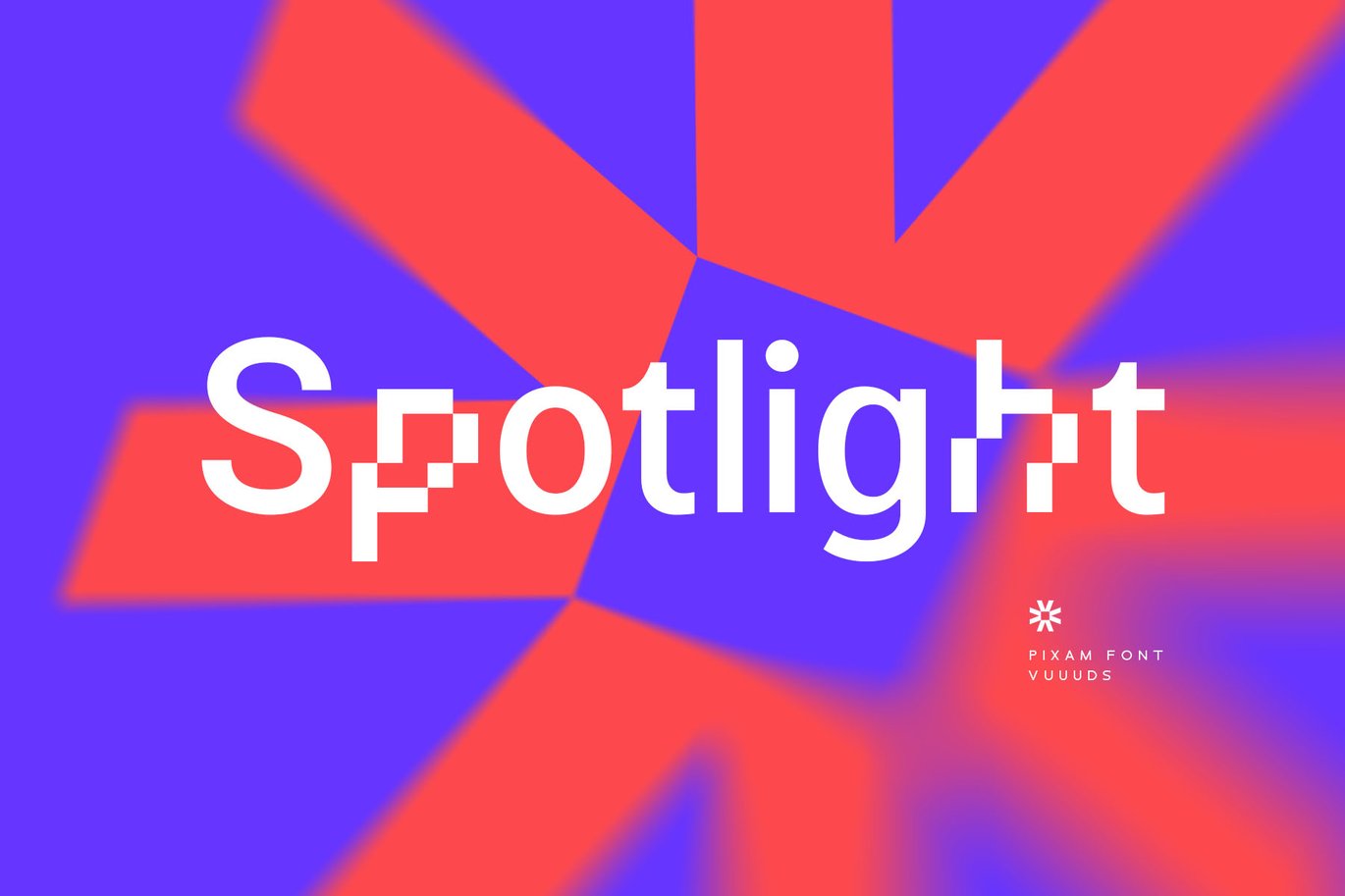 赛博朋克小众像素风错位几何效果实验性PSAI英文字体安装包 Pixam Font 设计素材 sucaiwan.com