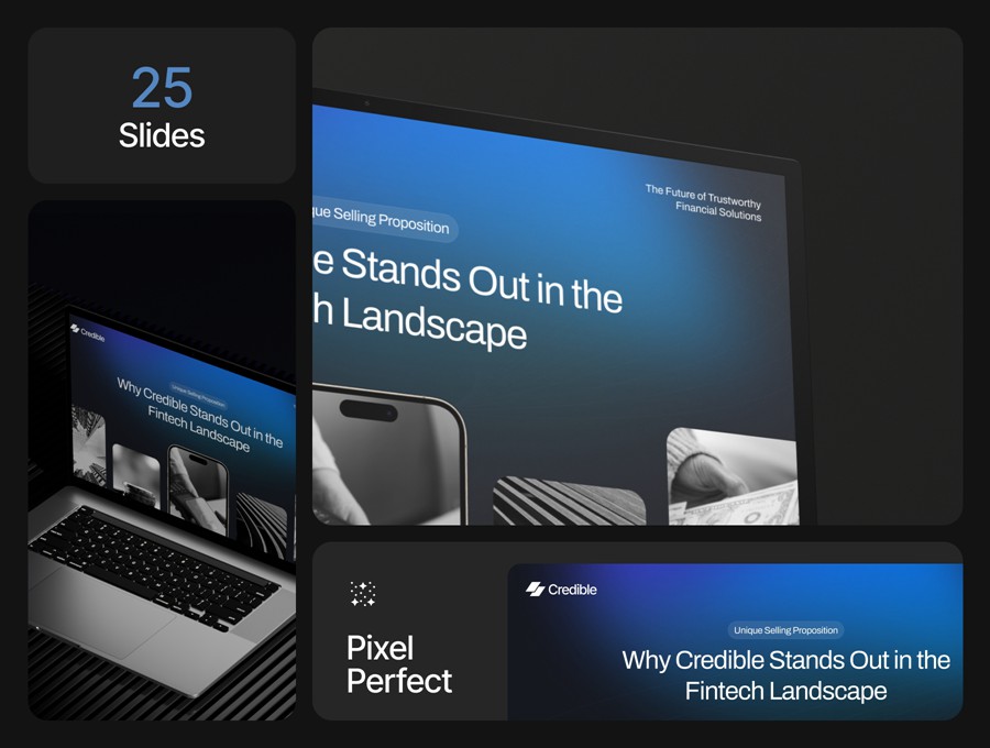 25页极简创意金融科技品牌宣传提案演示文稿幻灯片设计PPT/Figma模板素材 Credible – Fintech Deck Presentation 幻灯图表 第2张-素材湾丨精选海外优质设计素材资源 25页极简创意金融科技品牌宣传提案演示文稿幻灯片设计PPT/Figma模板素材 Credible – Fintech Deck Presentation 幻灯图表 sucaiwan.com