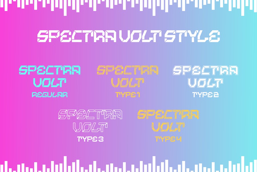 未来科幻赛博朋克杂志海报徽标设计装饰英文字体安装包 Spectra Volt – Cyberpunk Font 设计素材 第7张-素材湾丨精选海外优质设计素材资源 未来科幻赛博朋克杂志海报徽标设计装饰英文字体安装包 Spectra Volt – Cyberpunk Font 设计素材 sucaiwan.com