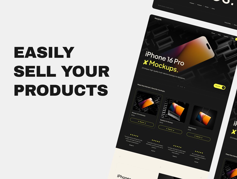 暗黑系响应式电子商务商城产品销售在线购物网站WEB UI界面设计Figma模板+源码素材 MockOS – Digital Store UI Template APP UI 第3张-素材湾丨精选海外优质设计素材资源 暗黑系响应式电子商务商城产品销售在线购物网站WEB UI界面设计Figma模板+源码素材 MockOS – Digital Store UI Template APP UI sucaiwan.com