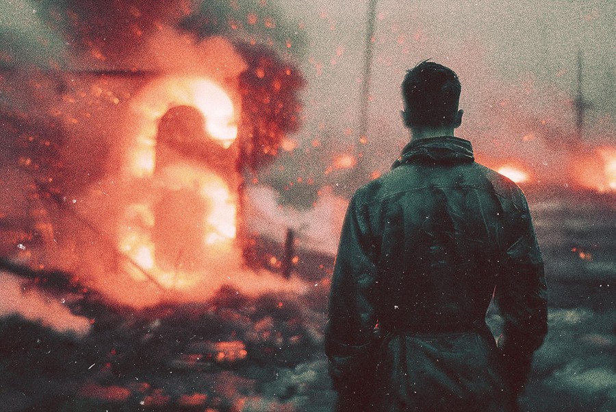 复古做旧电影外观杂点颗粒老式照片效果PS特效滤镜插件样机素材 Cinematic Drama Glow Photo Effect 插件预设 sucaiwan.com