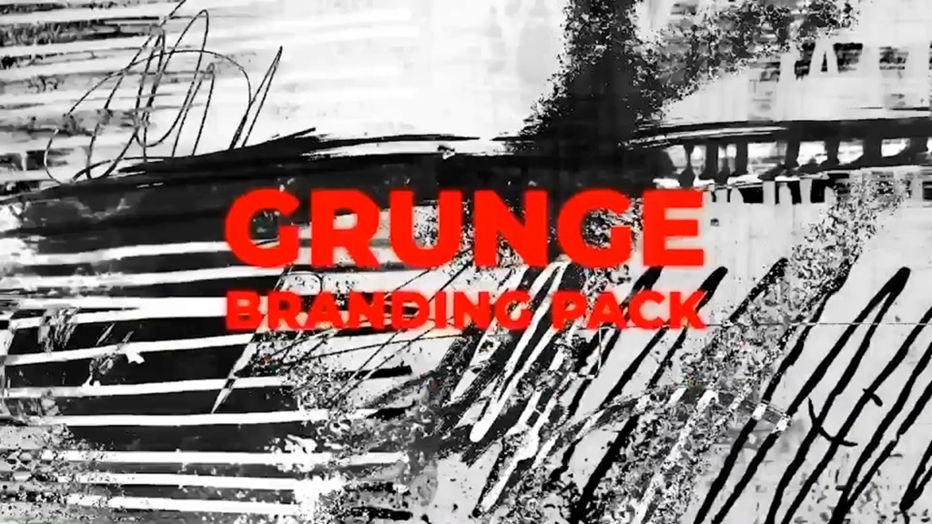 PR模板：复古黑白调粗糙垃圾摇滚拼贴故障垃圾摇滚撕纸栏目包装 , sucaiwan.com