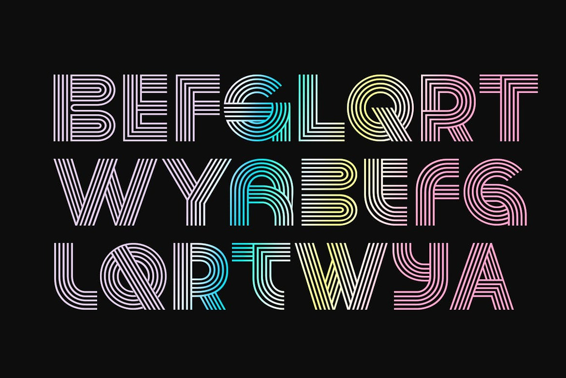 英文字体:多线条重合叠加抽象艺术无衬线西文装饰字体 Two – Modern Logo Display Typeface , 第4张-素材湾丨精选海外优质设计素材资源 英文字体:多线条重合叠加抽象艺术无衬线西文装饰字体 Two – Modern Logo Display Typeface , sucaiwan.com