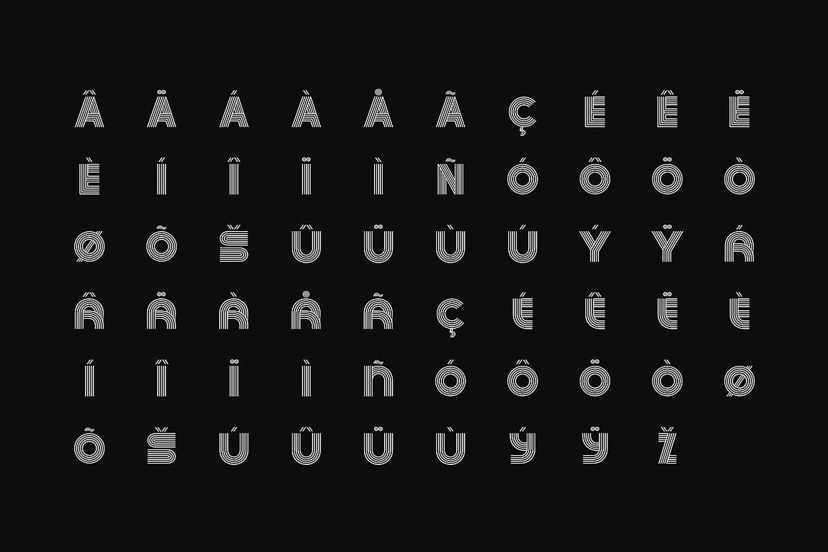 英文字体:多线条重合叠加抽象艺术无衬线西文装饰字体 Two – Modern Logo Display Typeface , 第11张-素材湾丨精选海外优质设计素材资源 英文字体:多线条重合叠加抽象艺术无衬线西文装饰字体 Two – Modern Logo Display Typeface , sucaiwan.com