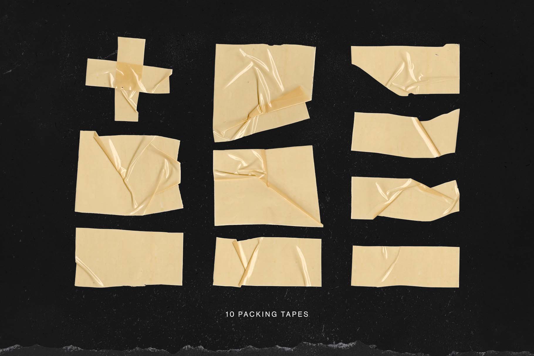 AE模板：复古垃圾摇滚美学拼贴艺术塑料触感纸胶带叠加动画模板 Sticky Tapes Graphics Pack , sucaiwan.com