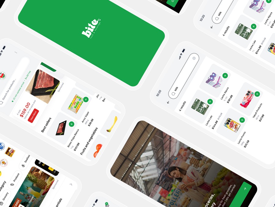 简杂货食品美食订购购买超市软件APP UI界面设计Figma模板+代码 Bites – Food Ordering App UI Kit APP UI 第4张-素材湾丨精选海外优质设计素材资源 简杂货食品美食订购购买超市软件APP UI界面设计Figma模板+代码 Bites – Food Ordering App UI Kit APP UI sucaiwan.com