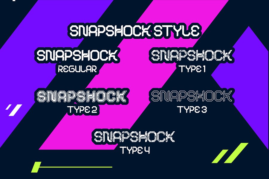未来科幻赛博朋克游戏电竞海报广告标题设计装饰英文字体 Snapshock – Cyberpunk Game Font 设计素材 第8张-素材湾丨精选海外优质设计素材资源 未来科幻赛博朋克游戏电竞海报广告标题设计装饰英文字体 Snapshock – Cyberpunk Game Font 设计素材 sucaiwan.com