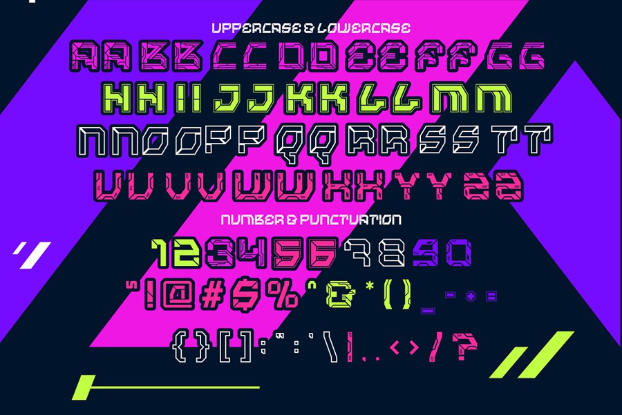 未来科幻赛博朋克游戏电竞海报广告标题设计装饰英文字体 Snapshock – Cyberpunk Game Font 设计素材 第11张-素材湾丨精选海外优质设计素材资源 未来科幻赛博朋克游戏电竞海报广告标题设计装饰英文字体 Snapshock – Cyberpunk Game Font 设计素材 sucaiwan.com