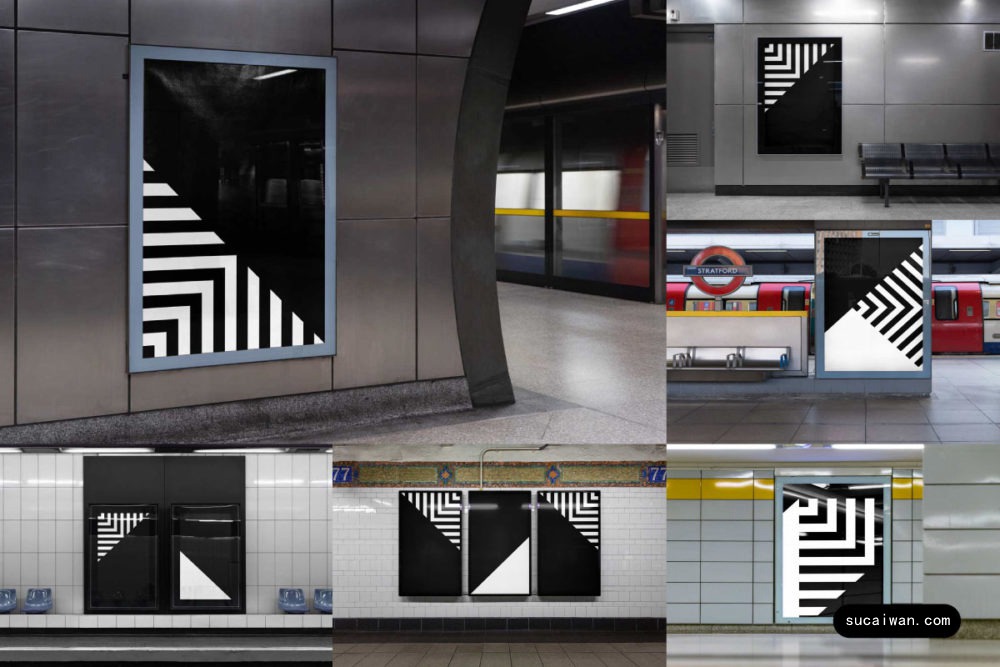 6款欧美风城市地铁车站广告牌海报设计展示效果图PS贴图样机模板 Layers – Billboard & Poster Mockup 02 样机素材 sucaiwan.com