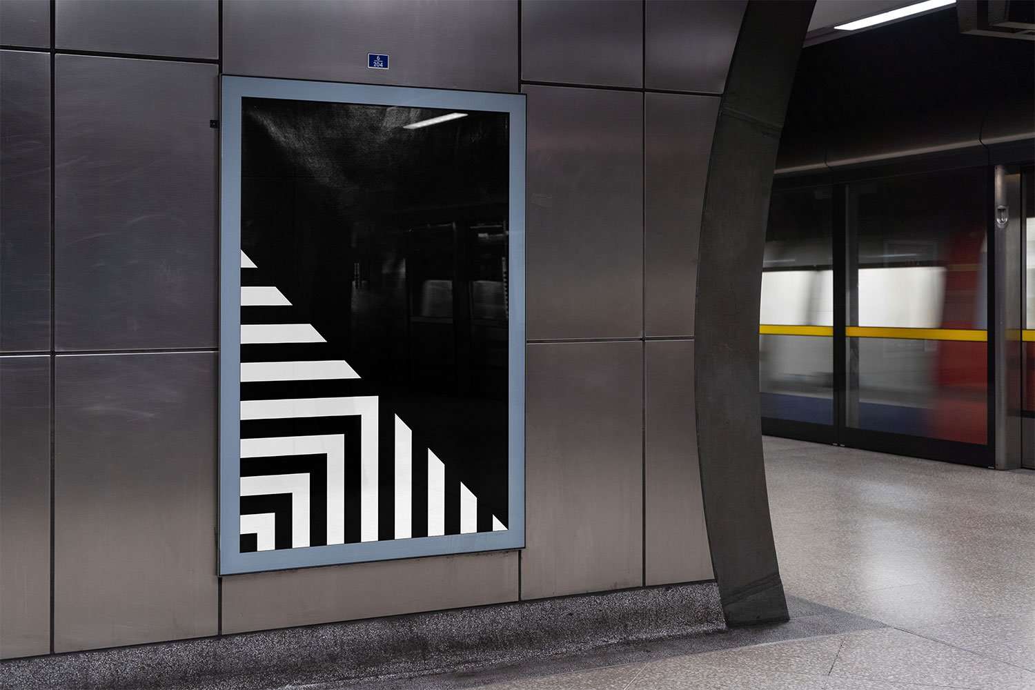 6款欧美风城市地铁车站广告牌海报设计展示效果图PS贴图样机模板 Layers – Billboard & Poster Mockup 02 样机素材 sucaiwan.com