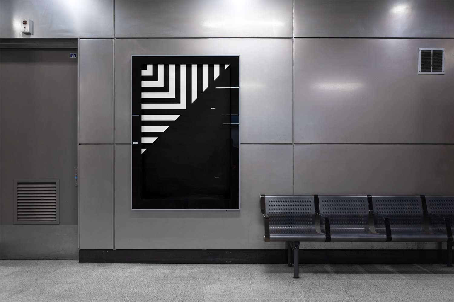 6款欧美风城市地铁车站广告牌海报设计展示效果图PS贴图样机模板 Layers – Billboard & Poster Mockup 02 样机素材 sucaiwan.com