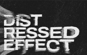 AE模板:大胆前卫粗糙复古仿旧垃圾摇滚风格粗体排版电影标题动画