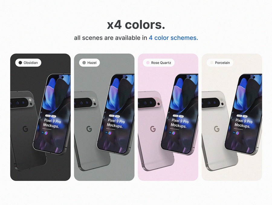 12款谷歌Google Pixel 9 Pro手机UI广告设计展现效果图PS贴图样机模板 Google Pixel 9 Pro Mockups 样机素材 第3张-素材湾丨精选海外优质设计素材资源 12款谷歌Google Pixel 9 Pro手机UI广告设计展现效果图PS贴图样机模板 Google Pixel 9 Pro Mockups 样机素材 sucaiwan.com