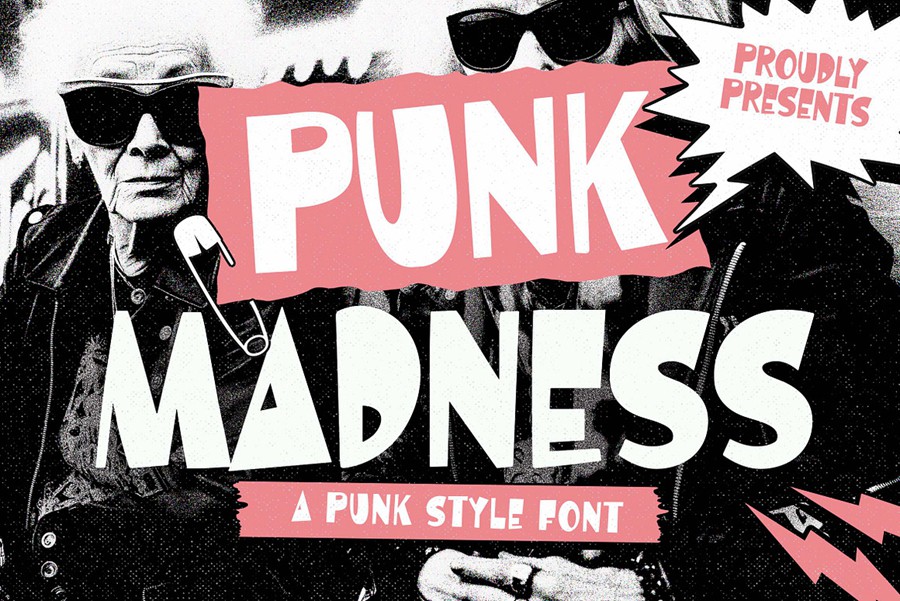 时尚摇滚朋克风品牌海报徽标设计无衬线英文字体安装包 Punk Madness a Punk Style Font 设计素材 第1张-素材湾丨精选海外优质设计素材资源 时尚摇滚朋克风品牌海报徽标设计无衬线英文字体安装包 Punk Madness a Punk Style Font 设计素材 sucaiwan.com