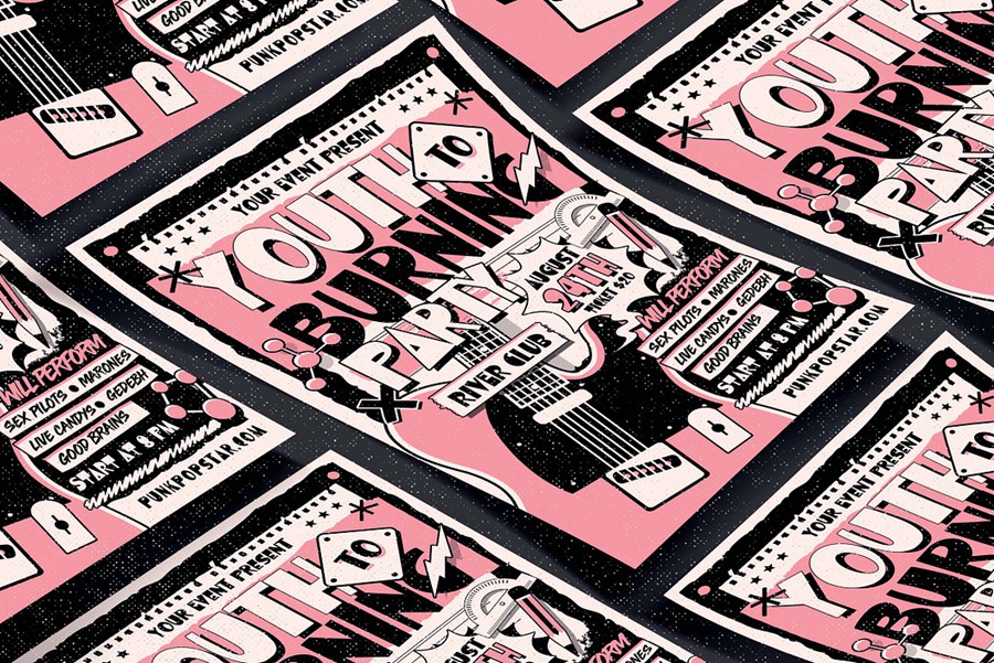 时尚摇滚朋克风品牌海报徽标设计无衬线英文字体安装包 Punk Madness a Punk Style Font 设计素材 第6张-素材湾丨精选海外优质设计素材资源 时尚摇滚朋克风品牌海报徽标设计无衬线英文字体安装包 Punk Madness a Punk Style Font 设计素材 sucaiwan.com