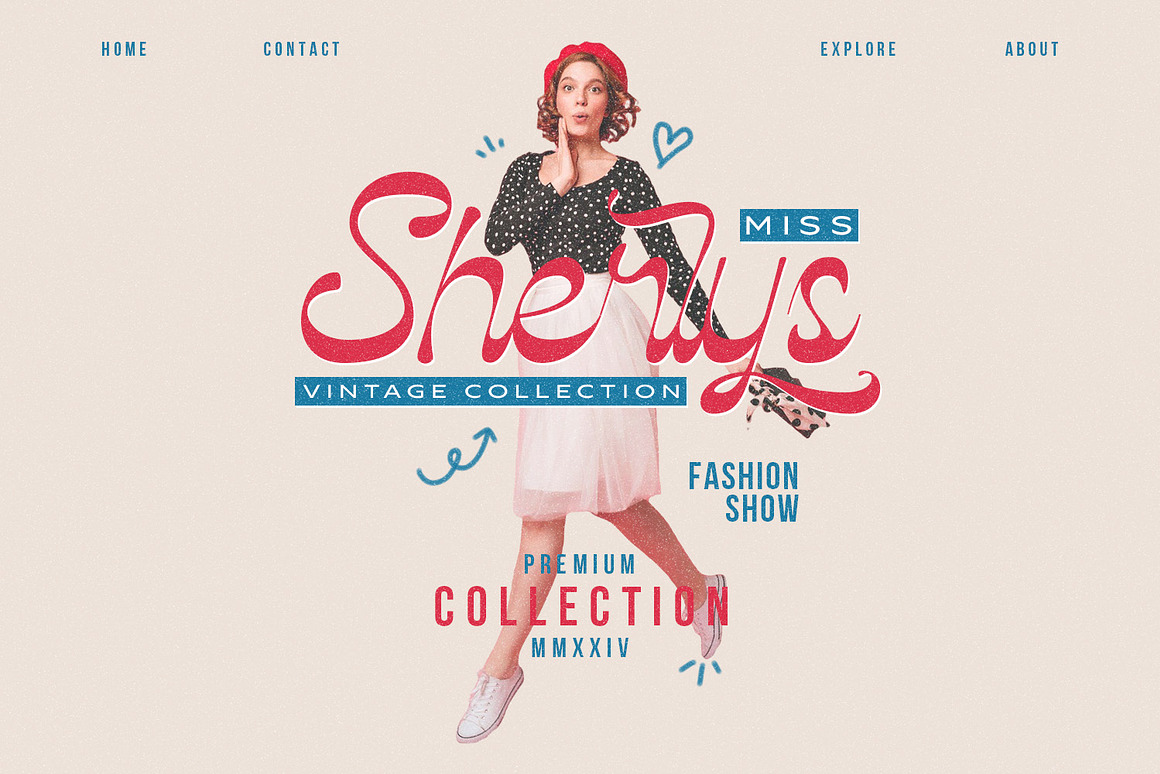 复古优雅包装邀请函徽标设计手写英文字体安装包 Hc Fadella Retro Script 设计素材 sucaiwan.com