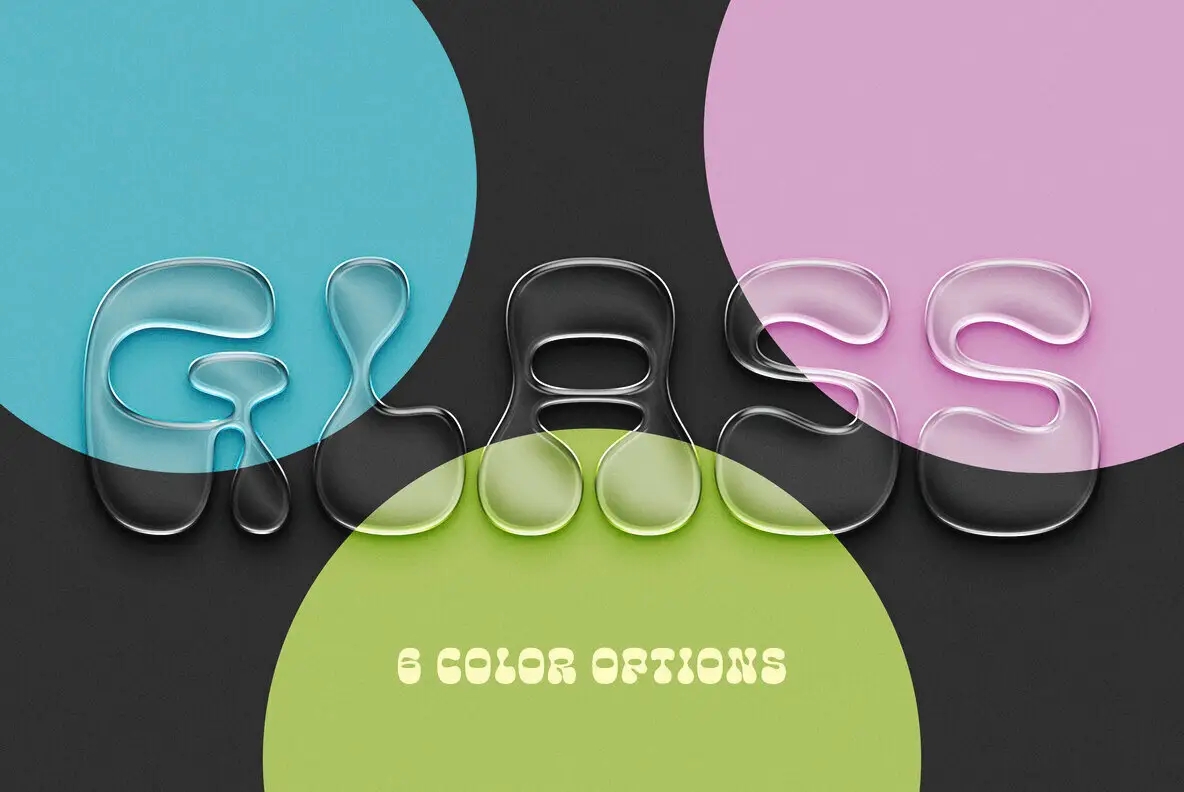 现代复古Y2K透明磨砂玻璃水晶气泡文本标题ps特效滤镜样机 Plastic Glass Text Effect 插件预设 第1张-素材湾丨精选海外优质设计素材资源 现代复古Y2K透明磨砂玻璃水晶气泡文本标题ps特效滤镜样机 Plastic Glass Text Effect 插件预设 sucaiwan.com