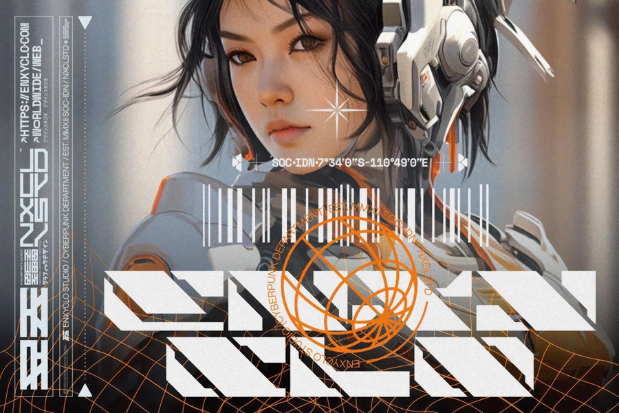 英文字体:复古Y2K赛博朋克风潮流粗体倾斜斜体先锋字体包 NCL Raxor — Futuristic Cyberpunk Font , 第3张-素材湾丨精选海外优质设计素材资源 英文字体:复古Y2K赛博朋克风潮流粗体倾斜斜体先锋字体包 NCL Raxor — Futuristic Cyberpunk Font , sucaiwan.com