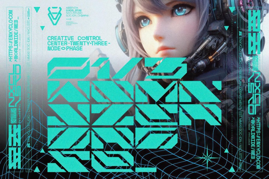 英文字体:复古Y2K赛博朋克风潮流粗体倾斜斜体先锋字体包 NCL Raxor — Futuristic Cyberpunk Font , 第2张-素材湾丨精选海外优质设计素材资源 英文字体:复古Y2K赛博朋克风潮流粗体倾斜斜体先锋字体包 NCL Raxor — Futuristic Cyberpunk Font , sucaiwan.com