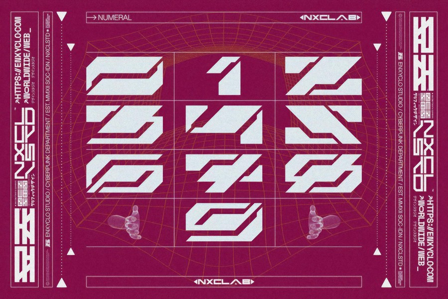 英文字体:复古Y2K赛博朋克风潮流粗体倾斜斜体先锋字体包 NCL Raxor — Futuristic Cyberpunk Font , 第7张-素材湾丨精选海外优质设计素材资源 英文字体:复古Y2K赛博朋克风潮流粗体倾斜斜体先锋字体包 NCL Raxor — Futuristic Cyberpunk Font , sucaiwan.com