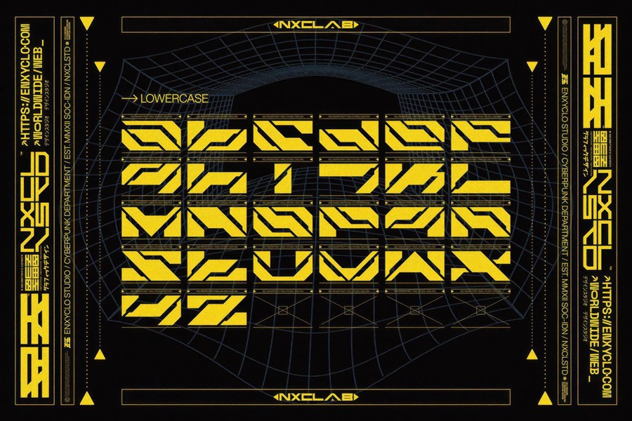 英文字体:复古Y2K赛博朋克风潮流粗体倾斜斜体先锋字体包 NCL Raxor — Futuristic Cyberpunk Font , 第12张-素材湾丨精选海外优质设计素材资源 英文字体:复古Y2K赛博朋克风潮流粗体倾斜斜体先锋字体包 NCL Raxor — Futuristic Cyberpunk Font , sucaiwan.com
