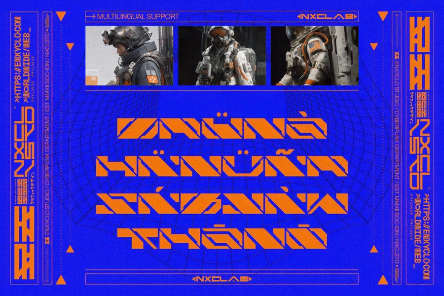 英文字体:复古Y2K赛博朋克风潮流粗体倾斜斜体先锋字体包 NCL Raxor — Futuristic Cyberpunk Font , 第9张-素材湾丨精选海外优质设计素材资源 英文字体:复古Y2K赛博朋克风潮流粗体倾斜斜体先锋字体包 NCL Raxor — Futuristic Cyberpunk Font , sucaiwan.com