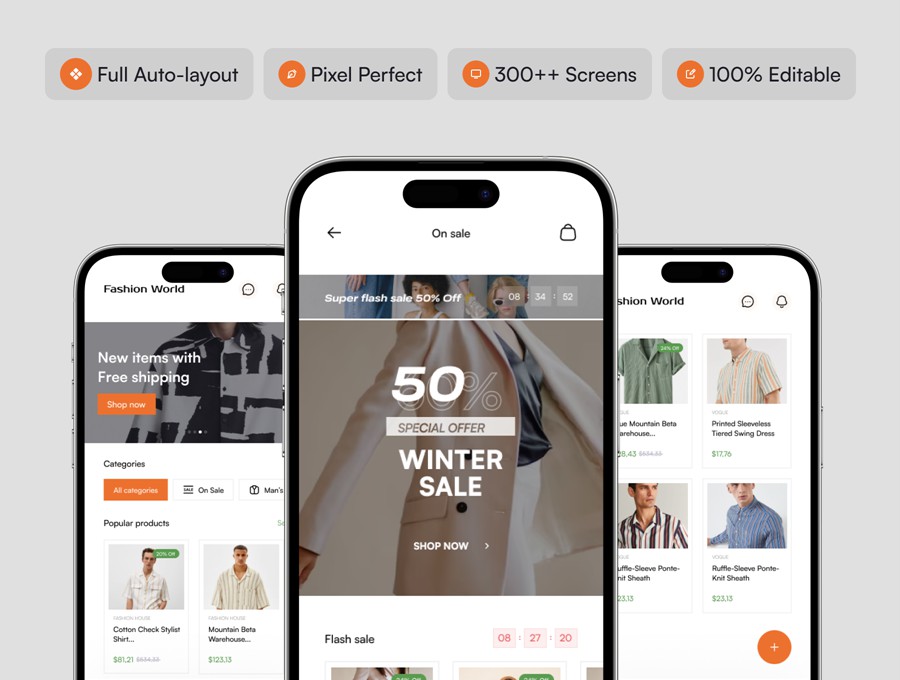 300+屏双配色在线购物电子商务商城APP应用程序UI界面设计Figma模板套件 Easy Shop E-commerce UI kit APP UI 第2张-素材湾丨精选海外优质设计素材资源 300+屏双配色在线购物电子商务商城APP应用程序UI界面设计Figma模板套件 Easy Shop E-commerce UI kit APP UI sucaiwan.com