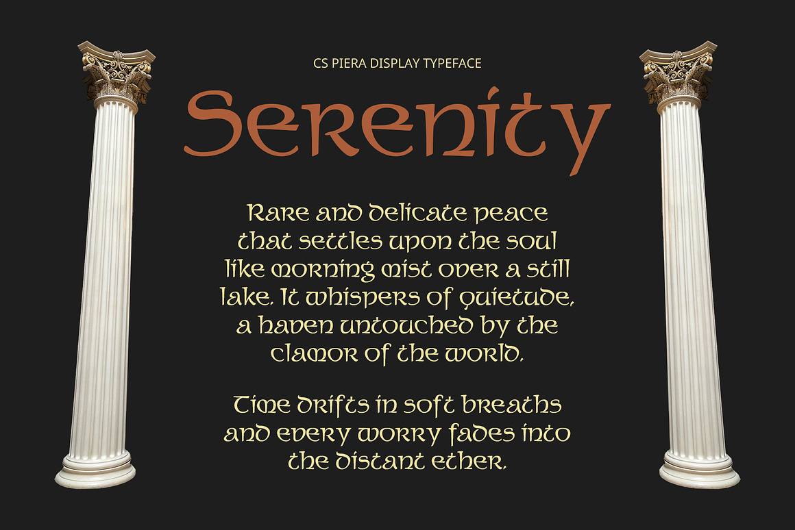 优雅品牌海报徽标设计衬线英文字体安装包 Piera – Uncial Font 设计素材 第2张-素材湾丨精选海外优质设计素材资源 优雅品牌海报徽标设计衬线英文字体安装包 Piera – Uncial Font 设计素材 sucaiwan.com