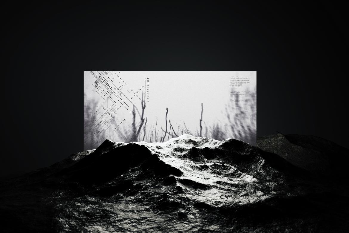 5款暗黑系音乐艺术展会广告牌海报设计PS贴图样机模板素材 Digital Screen Advertising Mockup 2 样机素材 sucaiwan.com