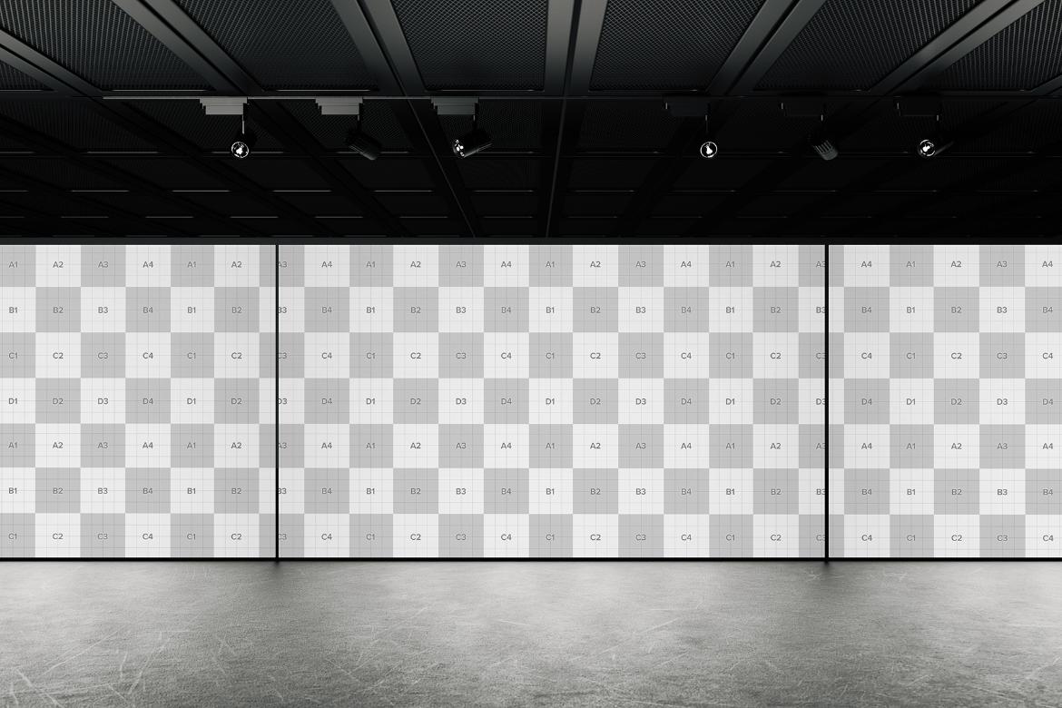 5款暗黑系音乐艺术展会广告牌海报设计PS贴图样机模板素材 Digital Screen Advertising Mockup 2 样机素材 sucaiwan.com