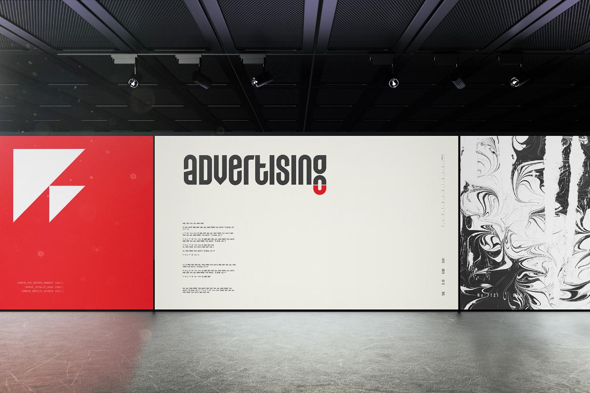 5款暗黑系音乐艺术展会广告牌海报设计PS贴图样机模板素材 Digital Screen Advertising Mockup 2 样机素材 sucaiwan.com