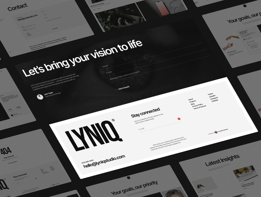 高级创意响应式企业品牌宣传公司官网登录界面设计Figma/Framer模板 LYNIQ© — Agency Framer Website Template APP UI 第2张-素材湾丨精选海外优质设计素材资源 高级创意响应式企业品牌宣传公司官网登录界面设计Figma/Framer模板 LYNIQ© — Agency Framer Website Template APP UI sucaiwan.com