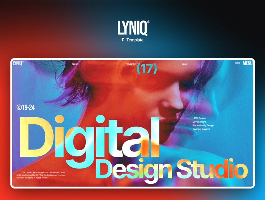 高级创意响应式企业品牌宣传公司官网登录界面设计Figma/Framer模板 LYNIQ© — Agency Framer Website Template APP UI 第1张-素材湾丨精选海外优质设计素材资源 高级创意响应式企业品牌宣传公司官网登录界面设计Figma/Framer模板 LYNIQ© — Agency Framer Website Template APP UI sucaiwan.com