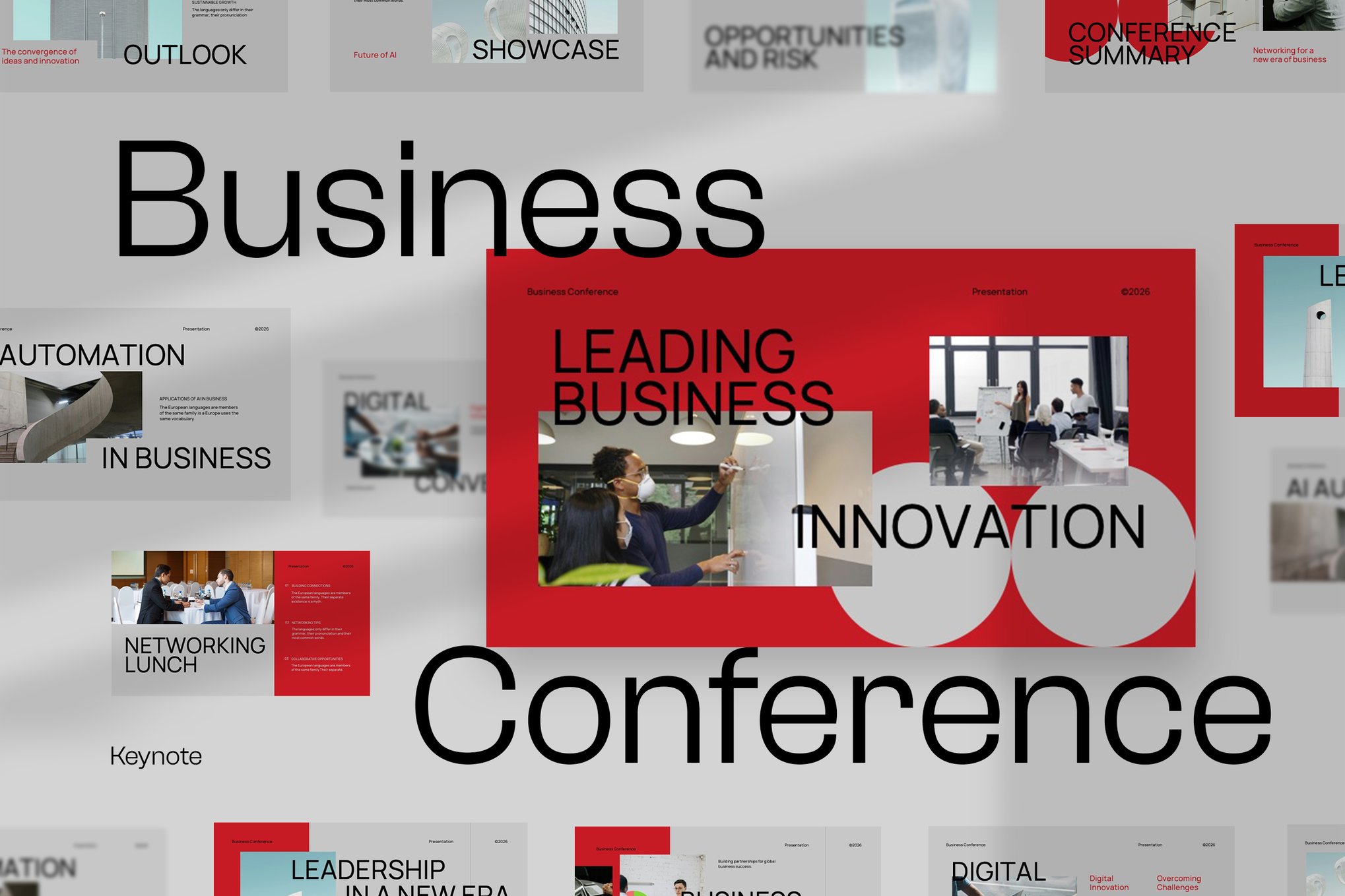 时尚企业营销策划演示文稿设计Keynote模板 Red Business Conference Keynote 幻灯图表 第1张-素材湾丨精选海外优质设计素材资源 时尚企业营销策划演示文稿设计Keynote模板 Red Business Conference Keynote 幻灯图表 sucaiwan.com