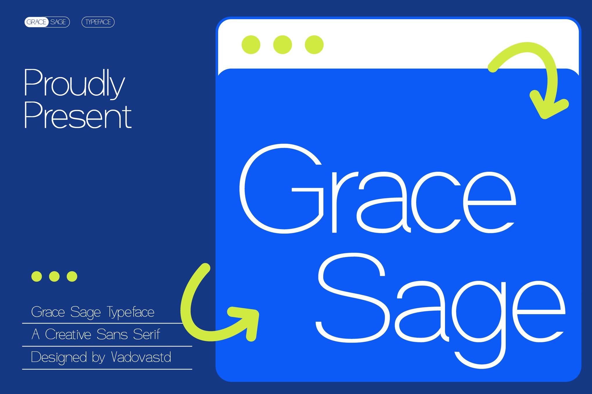时尚优雅品牌杂志徽标设计无衬线英文字体安装包 Grace Sage Creative Sans Serif 设计素材 sucaiwan.com