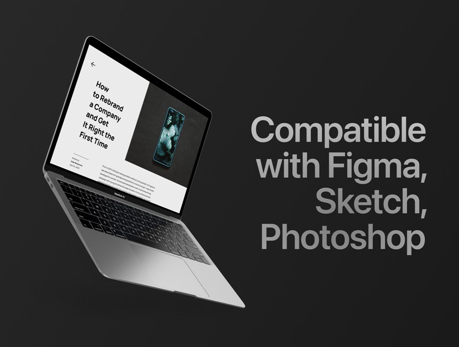 12款暗黑系网站UI界面设计苹果MacBook Air笔记本电脑展示效果图PSD样机模板 12 Most Popular MacBook Air Mockups 样机素材 第4张-素材湾丨精选海外优质设计素材资源 12款暗黑系网站UI界面设计苹果MacBook Air笔记本电脑展示效果图PSD样机模板 12 Most Popular MacBook Air Mockups 样机素材 sucaiwan.com